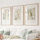 Watercolor Wildflower Floral Nursery Wall Art Set by Wall Art Set