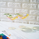 Iridescent Colored Gilded Rim Coupe Glass 2 Set Large 9OZ Rainbow Cocktail Champagne Luster Pearl Gl by The Wine Savant