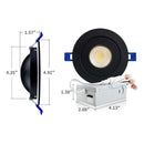 LED Canless Recessed Light 4 inch Gimbal 5CCT Dimmable Adjustable Directional Retrofit Eyeball Lighting with Jbox ETL Rated