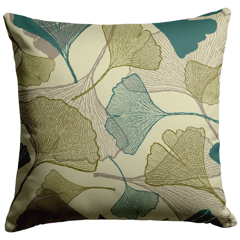 "Ginkgo Leaves" Throw Pillow