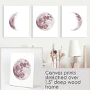 Moon Phases. Pink Wall Art Set for Girl's Nursery by Wall Art Set