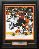 Claude Giroux Hits Sidney Crosby Philadelphia Flyers 2012 NHL Hockey Playoffs Framed Photo by Dynasty Sports & Framing