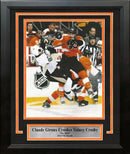 Claude Giroux Hits Sidney Crosby Philadelphia Flyers 2012 NHL Hockey Playoffs Framed Photo by Dynasty Sports & Framing
