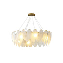 Glass Frosted Feather Chandelier