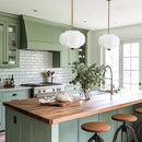 Handcrafted Bulbous Milk Glass Pendant by Decor Steals