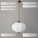 Handcrafted Bulbous Milk Glass Pendant by Decor Steals