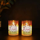 Glass Wax Battery LED Candle ( Set of 2 ) by JHY DESIGN