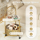 Modern Sofa Side Table on Lockable Wheels for Living Room Bedroom Study by LJGDeals