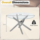 Glass Coffee Table Round Clear Center Table with Tempered Glass Top by LJGDeals