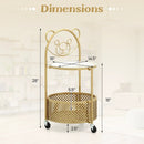 Modern Sofa Side Table on Lockable Wheels for Living Room Bedroom Study by LJGDeals