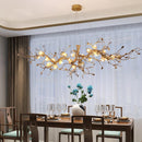 Glass Flower Tree Branch Chandelier