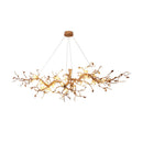 Glass Flower Tree Branch Chandelier