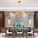Glass Flower Tree Branch Chandelier