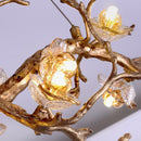 Glass Flower Tree Branch Chandelier