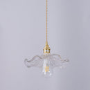 Glass Hibiscus Flower Pendant Light