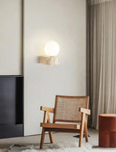 Globe Byers Travertine Wall Lamp