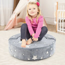2-in-1 Convertible Glow in the Dark Kids Sofa with Removable Washable Cover-Gray by LJGDeals