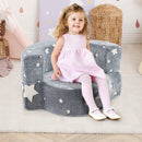 2-in-1 Convertible Glow in the Dark Kids Sofa with Removable Washable Cover-Gray by LJGDeals