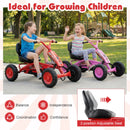 Go Kart for Kids 4 Wheel with Steering Handlebars and Adjustable Seat