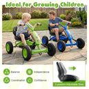 Go Kart for Kids 4 Wheel with Steering Handlebars and Adjustable Seat