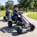 Go Kart for Kids 4 Wheels Pedal with Adjustable Seat and Multi-Terrain Wheels