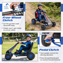 Go Kart for Kids 4 Wheels Pedal with Adjustable Seat and Multi-Terrain Wheels