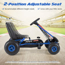 Go Kart for Kids 4 Wheels Pedal with Adjustable Seat and Multi-Terrain Wheels