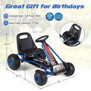 Go Kart for Kids 4 Wheels Pedal with Adjustable Seat and Multi-Terrain Wheels
