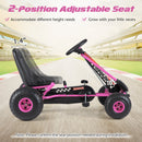 Go Kart for Kids 4 Wheels Pedal with Adjustable Seat and Multi-Terrain Wheels
