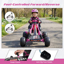 Go Kart for Kids 4 Wheels Pedal with Adjustable Seat and Multi-Terrain Wheels