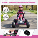 Go Kart for Kids 4 Wheels Pedal with Adjustable Seat and Multi-Terrain Wheels