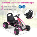 Go Kart for Kids 4 Wheels Pedal with Adjustable Seat and Multi-Terrain Wheels