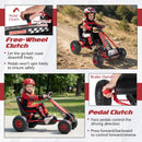 Go Kart for Kids 4 Wheels Pedal with Adjustable Seat and Multi-Terrain Wheels