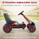 Go Kart for Kids 4 Wheels Pedal with Adjustable Seat and Multi-Terrain Wheels
