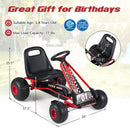 Go Kart for Kids 4 Wheels Pedal with Adjustable Seat and Multi-Terrain Wheels