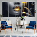 Gold Glitter Lips Fashion Photography Wall Art Makeup Wall