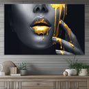 Gold Glitter Lips Fashion Photography Wall Art Makeup Wall