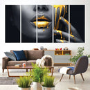 Gold Glitter Lips Fashion Photography Wall Art Makeup Wall