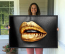 Gold Lips Canvas Wall Art Print Makeup Wall Art Fashion by MyGreatCanvas | Canvas Wall Art Prints | Photo Prints & Wall Decor