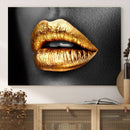 Gold Lips Canvas Wall Art Print Makeup Wall Art Fashion