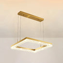 Gold Square Crystal Chandelier