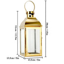 12.5" H Stainless Steel Decorative Candle Lantern(Gold)