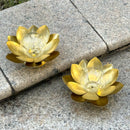 Set of 2-D6"xH3.34" Gold Lotus Table Lamps