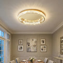 Gold Round Crystal Ceiling Light