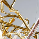 Gold Round Teardrop Chandelier