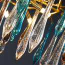 Gold Round Teardrop Chandelier