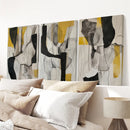 Golden Abstract Shapes Modern Wall Decor Poster by Wall Art Set