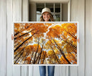 Golden Autumn Forest Wall Art Canvas Print – Framed Vibrant by MyGreatCanvas | Canvas Wall Art Prints | Photo Prints & Wall Decor