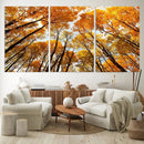 Golden Autumn Forest Wall Art Canvas Print – Framed Vibrant by MyGreatCanvas | Canvas Wall Art Prints | Photo Prints & Wall Decor