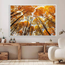 Golden Autumn Forest Wall Art Canvas Print – Framed Vibrant by MyGreatCanvas | Canvas Wall Art Prints | Photo Prints & Wall Decor